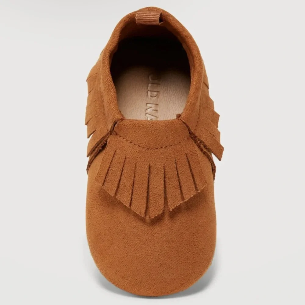 NWT Old Navy Baby Unisex Faux-Suede Moccasin Booties (Size 6-12 Months)